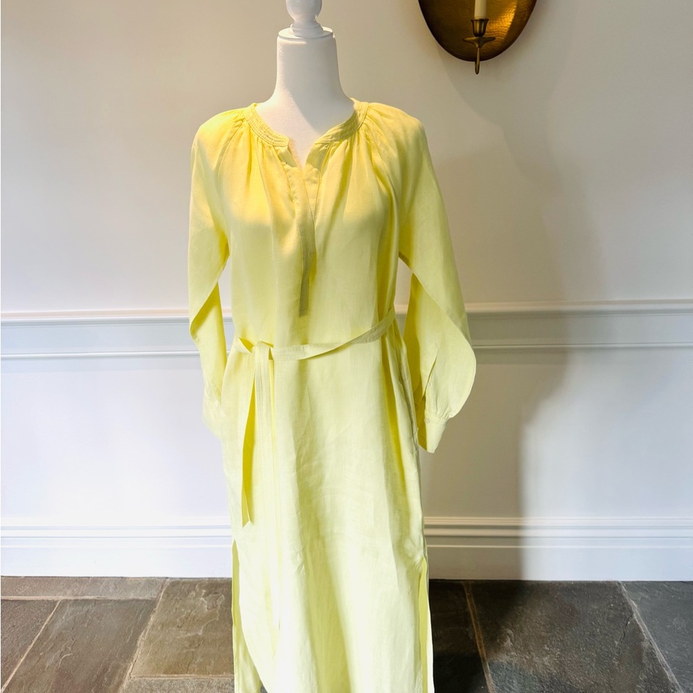J.Crew Linen Long Dress – Soft Yellow | Effortless Chic ☀️ - Picture 2 of 7